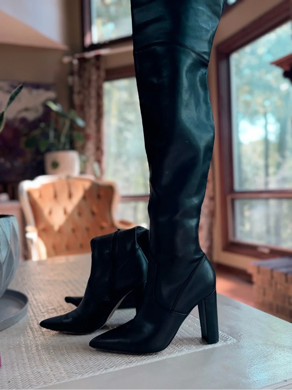 — Sexy & ‘Don’t Waste My Time’ AF — Marc Fisher Black Over-the-Knee Boots 8